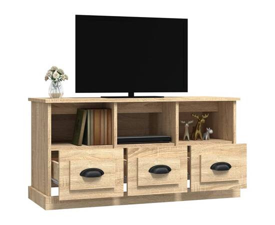 Comodă tv, stejar sonoma, 100x35x50 cm, lemn prelucrat, 5 image
