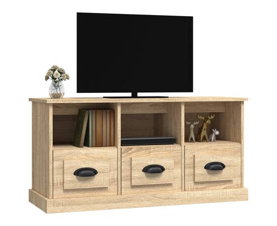 Comodă tv, stejar sonoma, 100x35x50 cm, lemn prelucrat, 4 image