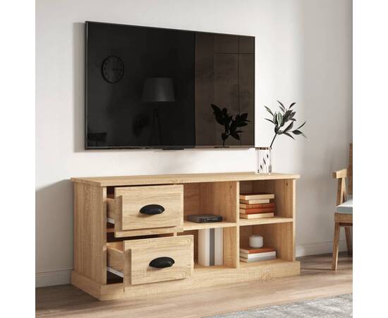 Comodă tv, stejar sonoma, 102x35,5x47,5 cm, lemn prelucrat, 3 image