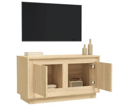 Dulap tv, stejar sonoma, 80x35x45 cm, lemn prelucrat, 5 image