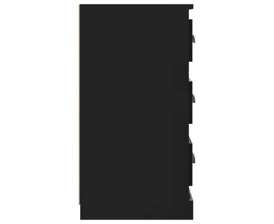 Servantă, negru, 70x35,5x67,5 cm, lemn prelucrat, 5 image