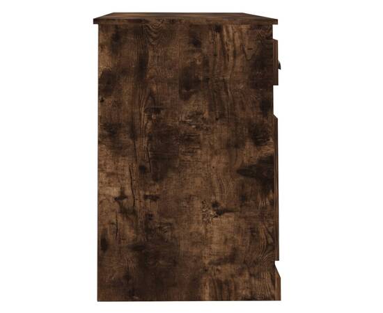 Birou cu sertar, stejar fumuriu, 115x50x75 cm, lemn prelucrat, 7 image