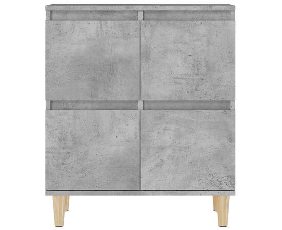 Servante, 2 buc, gri beton, 60x35x70 cm, lemn prelucrat, 8 image