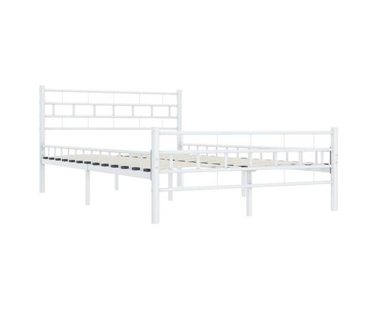 Cadru de pat, alb, 120 x 200 cm, metal, 2 image