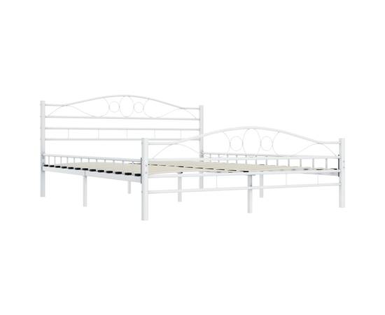 Cadru de pat, alb, 180 x 200 cm, metal, 2 image
