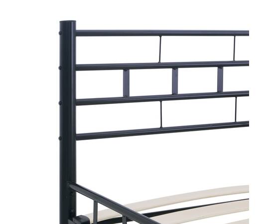 Cadru de pat, negru, 180 x 200 cm, oțel, 5 image