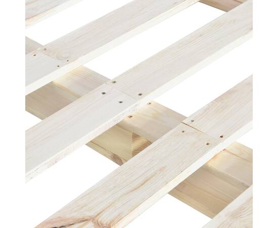 Cadru de pat din paleți, 140 x 200 cm, lemn masiv de pin, 5 image