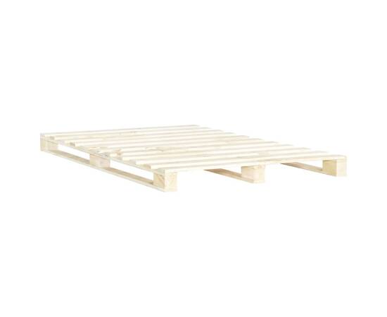 Cadru de pat din paleți, 160 x 200 cm, lemn masiv de pin, 2 image
