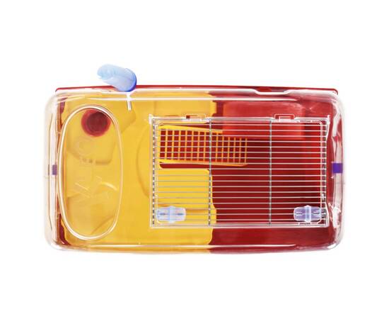 Cușcă pentru hamsteri, roșu, 57x33x26 cm, polipropilenă, 6 image