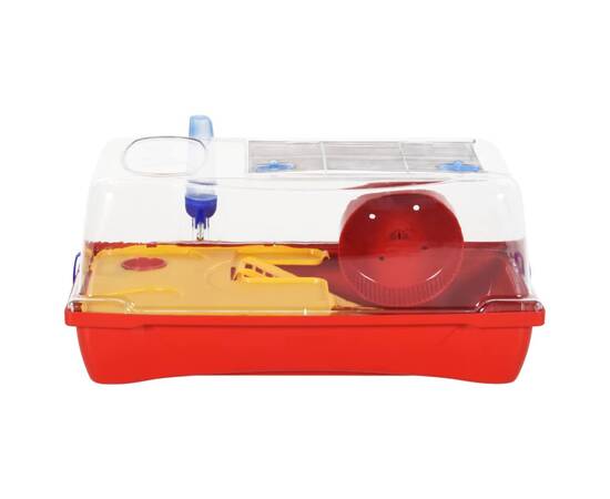 Cușcă pentru hamsteri, roșu, 57x33x26 cm, polipropilenă, 4 image