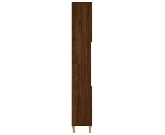 Dulap de baie, stejar maro, 30x30x190 cm, lemn prelucrat, 8 image