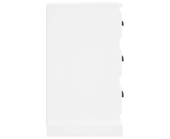 Noptieră, alb, 39x39x67 cm, lemn prelucrat, 8 image