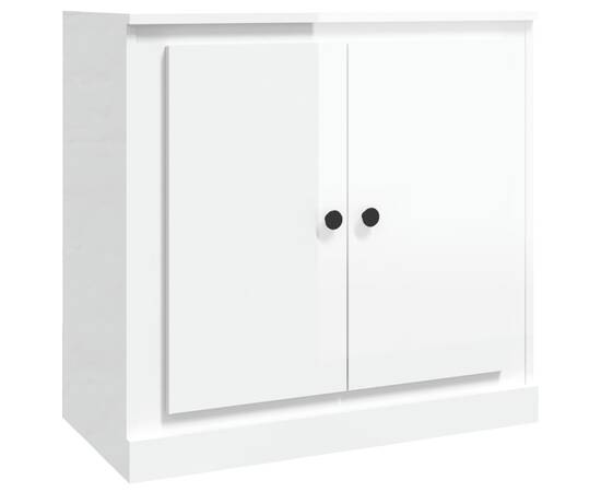 Servantă, alb extralucios, 70x35,5x67,5 cm, lemn prelucrat, 2 image