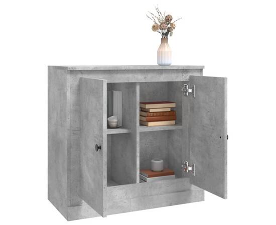 Servantă, gri beton, 70x35,5x67,5 cm, lemn prelucrat, 5 image