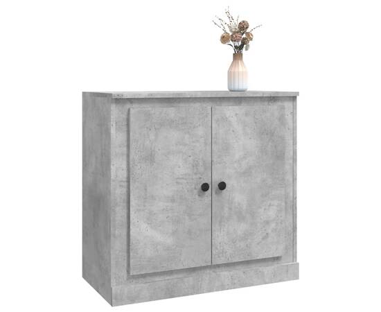 Servantă, gri beton, 70x35,5x67,5 cm, lemn prelucrat, 4 image