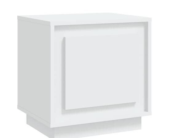 Noptieră, alb, 44x35x45 cm, lemn prelucrat, 2 image