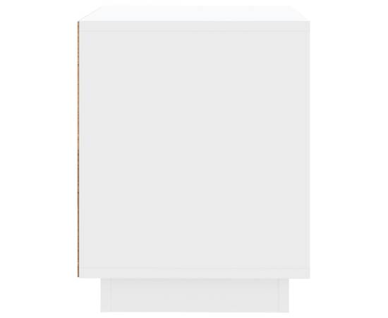 Noptieră, alb, 44x35x45 cm, lemn prelucrat, 8 image
