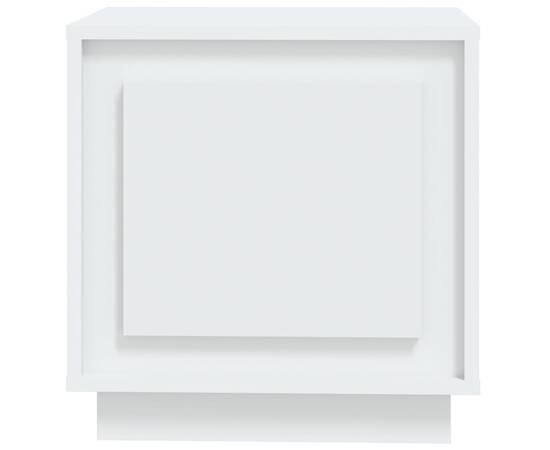Noptieră, alb, 44x35x45 cm, lemn prelucrat, 7 image