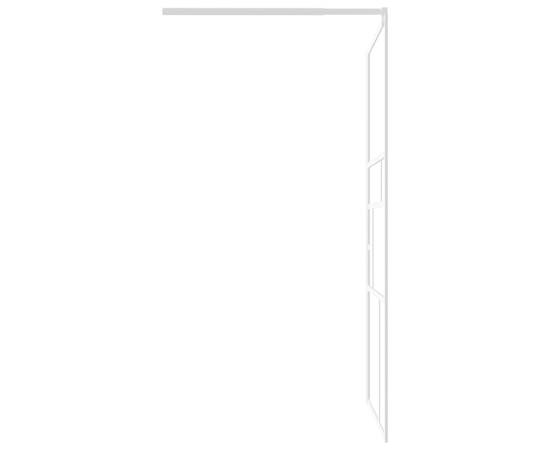 Paravan duș walk-in cu raft alb 100x195 cm sticlă esg/aluminiu, 6 image