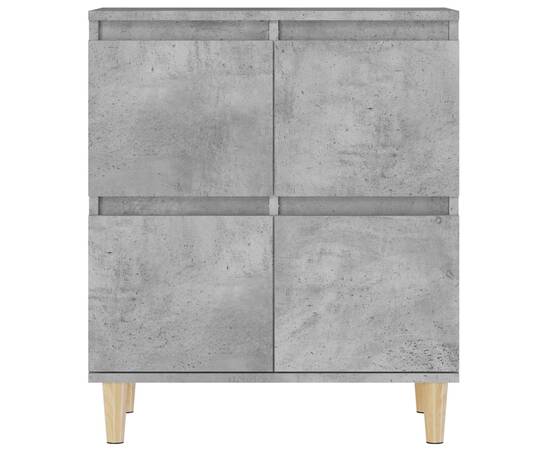 Servante, 3 buc, gri beton, 60x35x70 cm, lemn prelucrat, 8 image