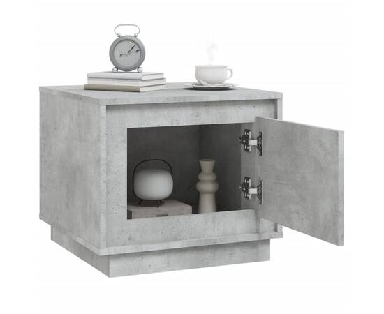 Măsuță de cafea, gri beton, 51x50x44 cm, lemn prelucrat, 4 image