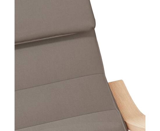 Scaun balansoar, gri taupe, material textil, 6 image