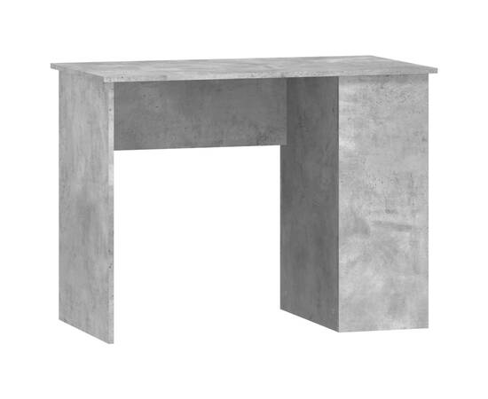 Birou, gri beton, 100x55x75 cm, lemn prelucrat, 2 image