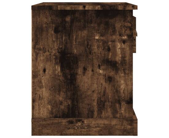 Noptiere, 2 buc., stejar afumat, 39x39x47,5 cm, lemn prelucrat, 9 image