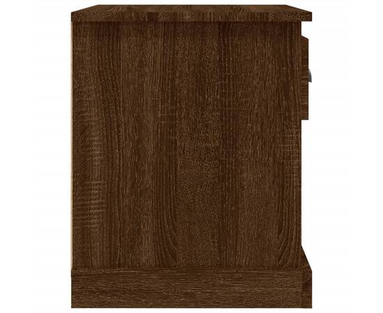 Noptiere, 2 buc., stejar maro, 39x39x47,5 cm, lemn prelucrat, 9 image