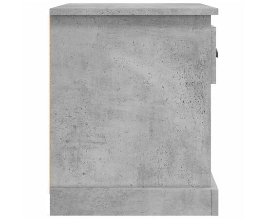 Noptiere, 2 buc, gri beton, 39x39x47,5 cm, lemn prelucrat, 9 image