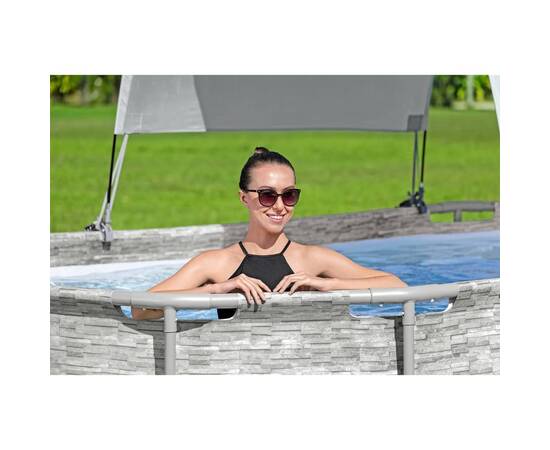 Bestway copertină pentru piscină supraterană, alb, 5 image