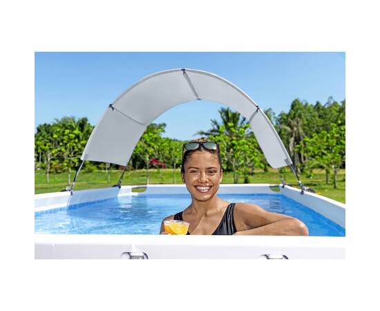 Bestway copertină pentru piscină supraterană, alb, 6 image