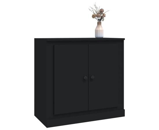 Servantă, negru, 70x35,5x67,5 cm, lemn prelucrat, 4 image
