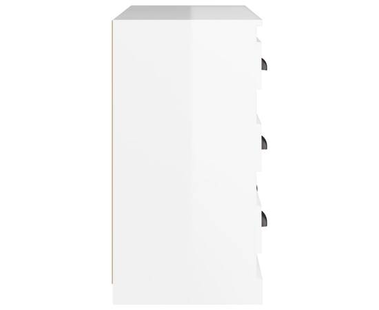 Servantă, alb extralucios, 70x35,5x67,5 cm, lemn prelucrat, 7 image