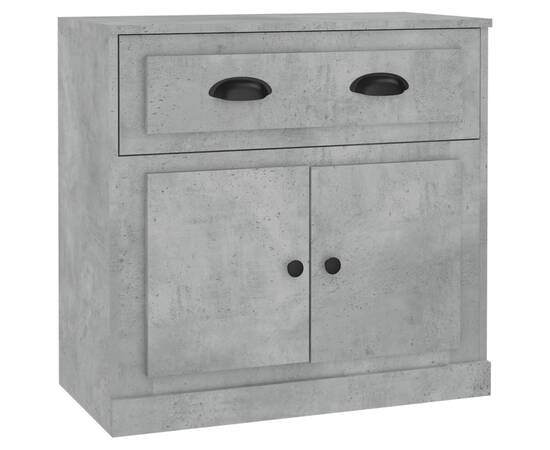 Servantă, gri beton, 70x35,5x67,5 cm, lemn prelucrat, 2 image