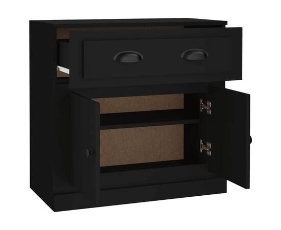 Servantă, negru, 70x35,5x67,5 cm, lemn prelucrat, 8 image
