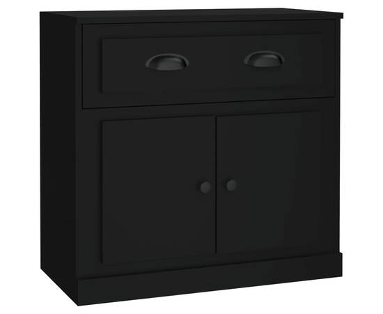 Servantă, negru, 70x35,5x67,5 cm, lemn prelucrat, 2 image