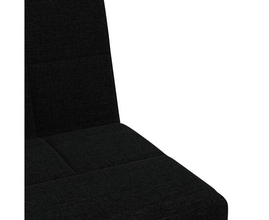 Canapea extensibilă cu suporturi de pahare, negru, textil, 10 image