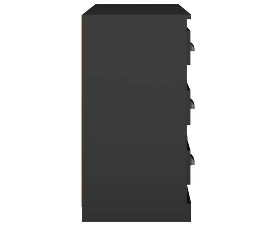 Servantă, negru, 70x35,5x67,5 cm, lemn prelucrat, 7 image