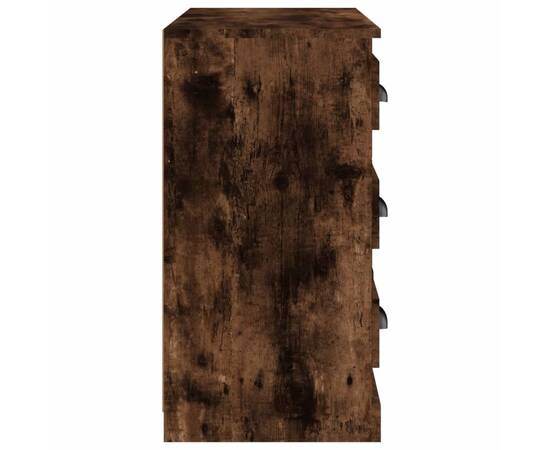 Servantă, stejar afumat, 70x35,5x67,5 cm, lemn prelucrat, 7 image
