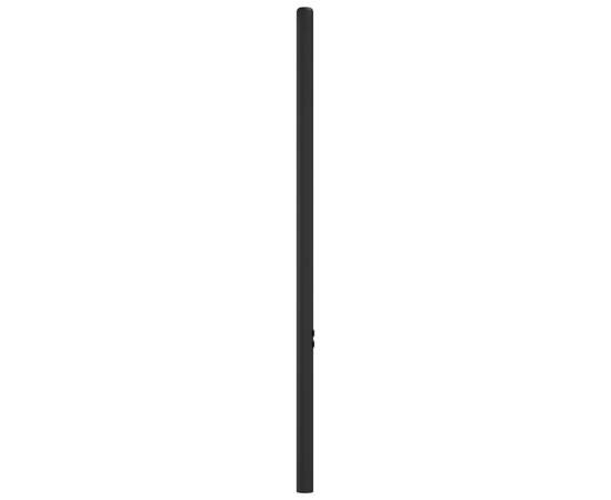 Tăblie de pat metalică, negru, 84,5x3x90 cm, 3 image