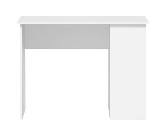 Birou, alb, 100x55x75 cm, lemn prelucrat, 4 image