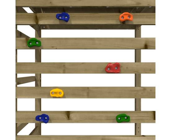 Căsuță de joacă cu perete de cățărat, lemn de pin impregnat, 8 image