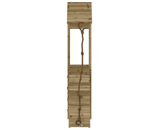 Căsuță de joacă cu perete de cățărat, lemn de pin impregnat, 6 image