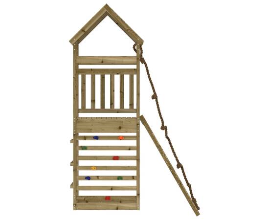 Căsuță de joacă cu perete de cățărat, lemn de pin impregnat, 5 image