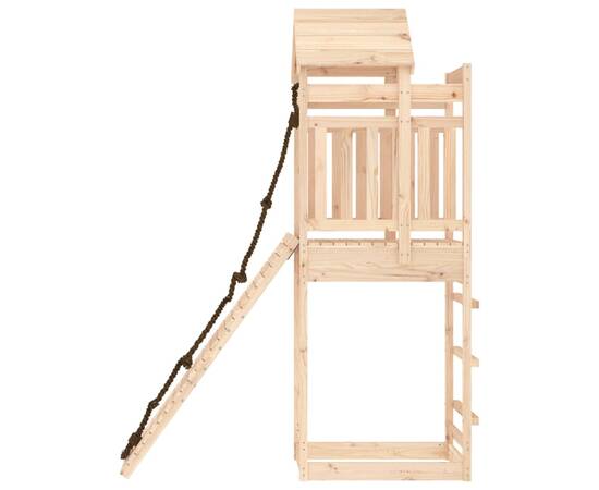 Căsuță de joacă cu perete de cățărat, lemn masiv de pin, 5 image