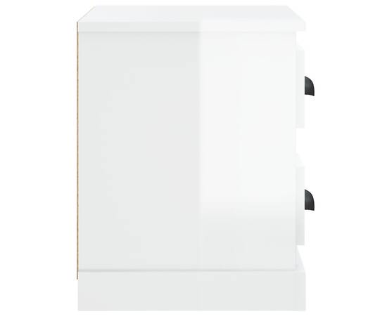 Noptieră, alb extralucios, 60x35,5x45 cm, 8 image