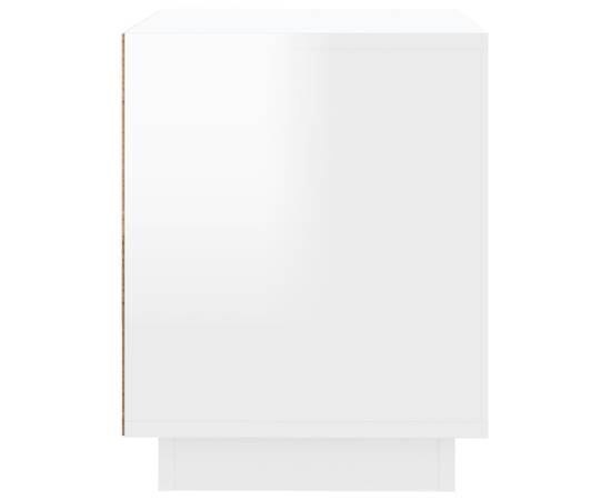 Noptiere 2 buc, alb extralucios, 44x35x45 cm, lemn prelucrat, 8 image