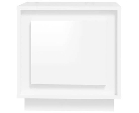 Noptiere 2 buc, alb extralucios, 44x35x45 cm, lemn prelucrat, 7 image