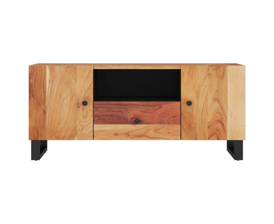 Dulap tv, 105x33,5x46 cm, lemn masiv de acacia&lemn prelucrat, 4 image